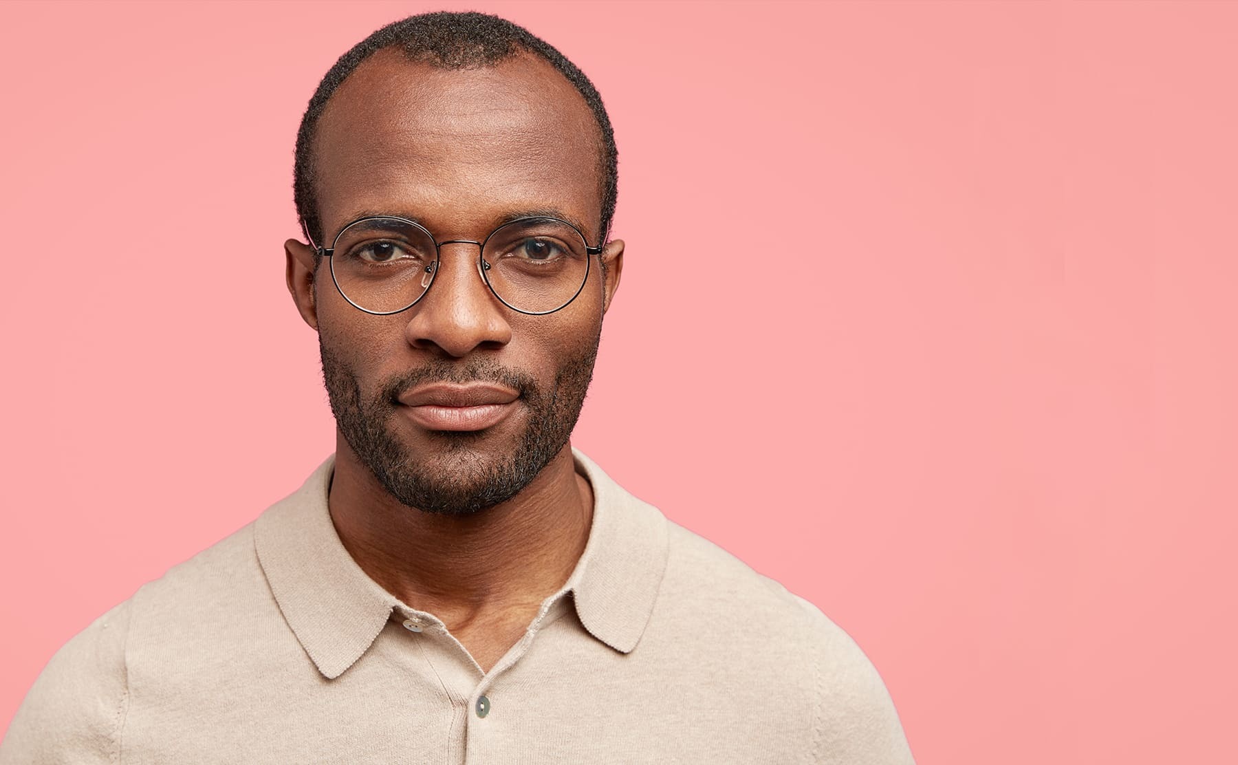 Man looking at camera